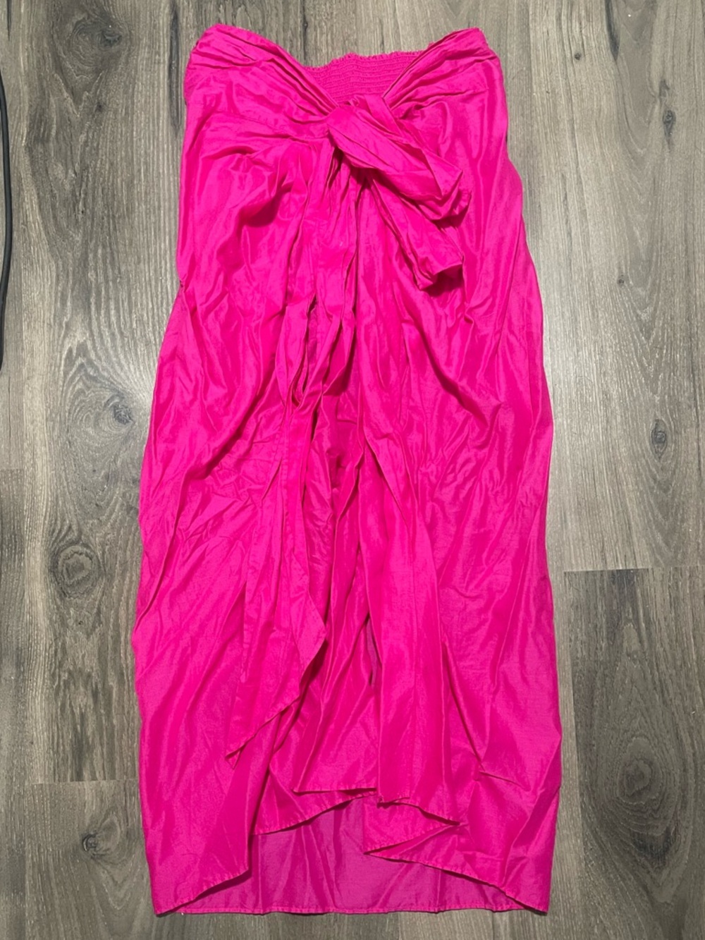 J. Crew Bright Hot Pink Strapless Tie-Front Swim Sarong
